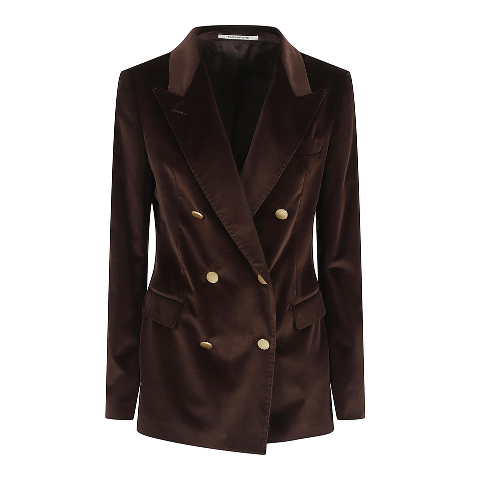 Giacca doppio petto in velluto marrone J-PARIGI10B 800020M3439 TAGLIATORE 