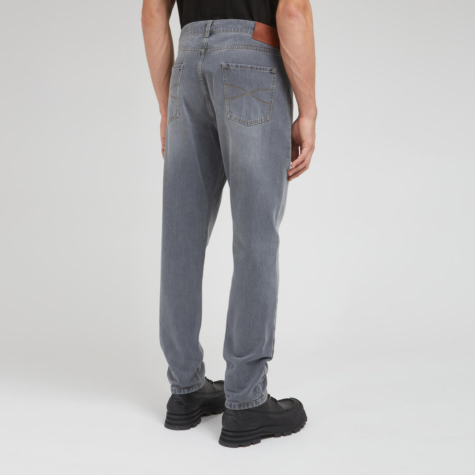 Jeans in denim grigio