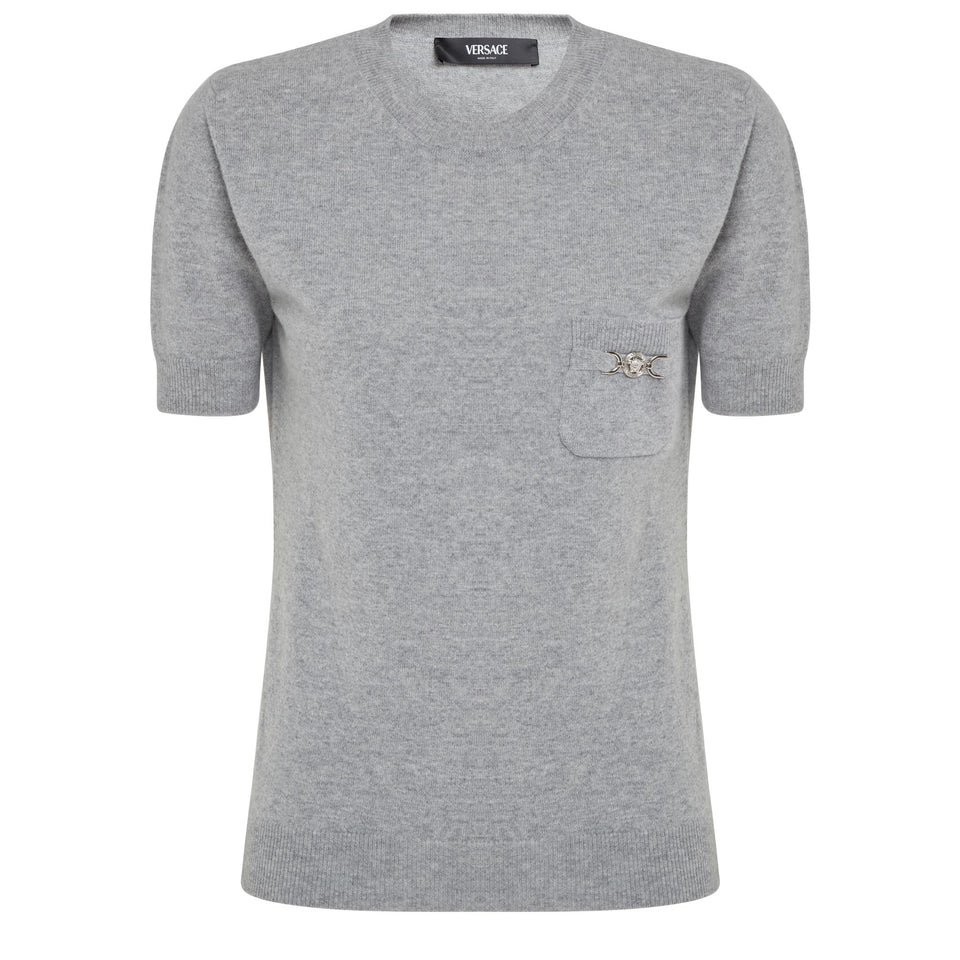 ''La Medusa'' T-shirt in grey wool