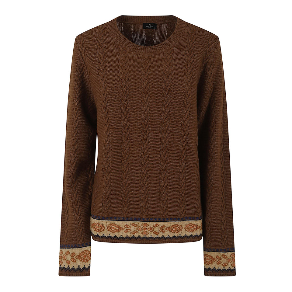 Maglia in lana marrone WRKE0319 AV713M0850 ETRO 