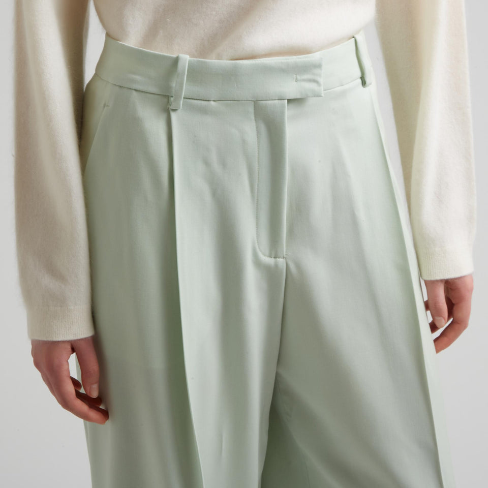 Pantalone in lana verde
