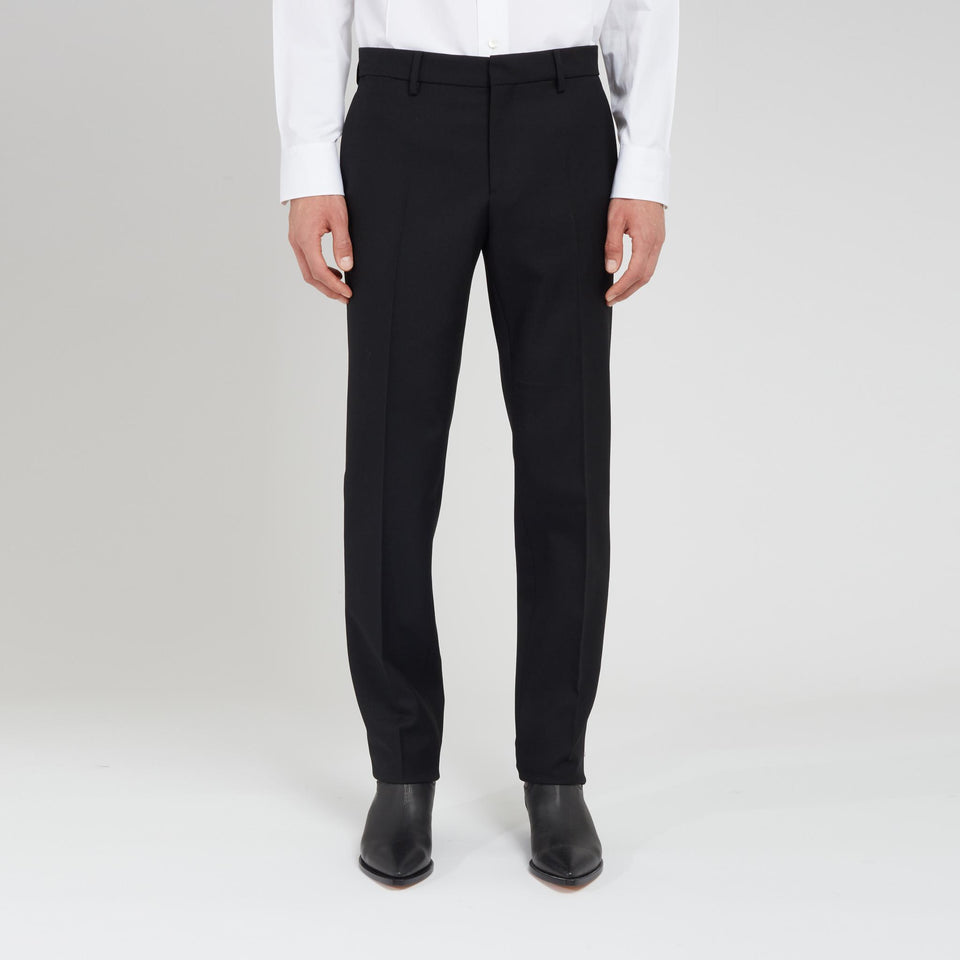 Pantalone sartoriale in lana nero