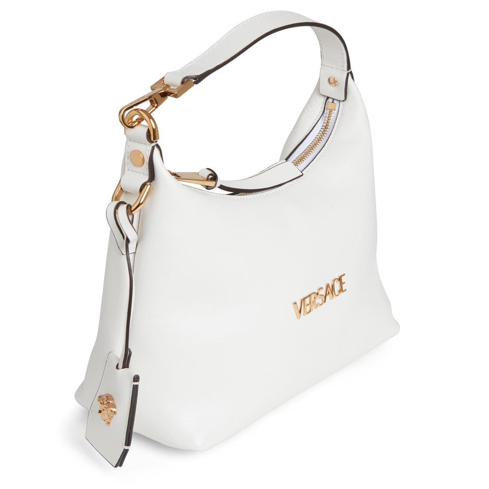 Borsa 'Hobo' in pelle bianca