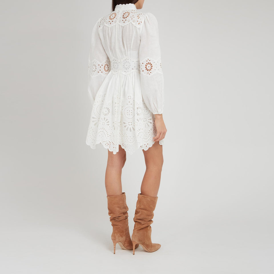 "Acacia" dress in white linen