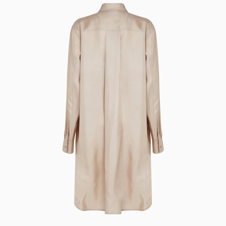 Abito in seta beige