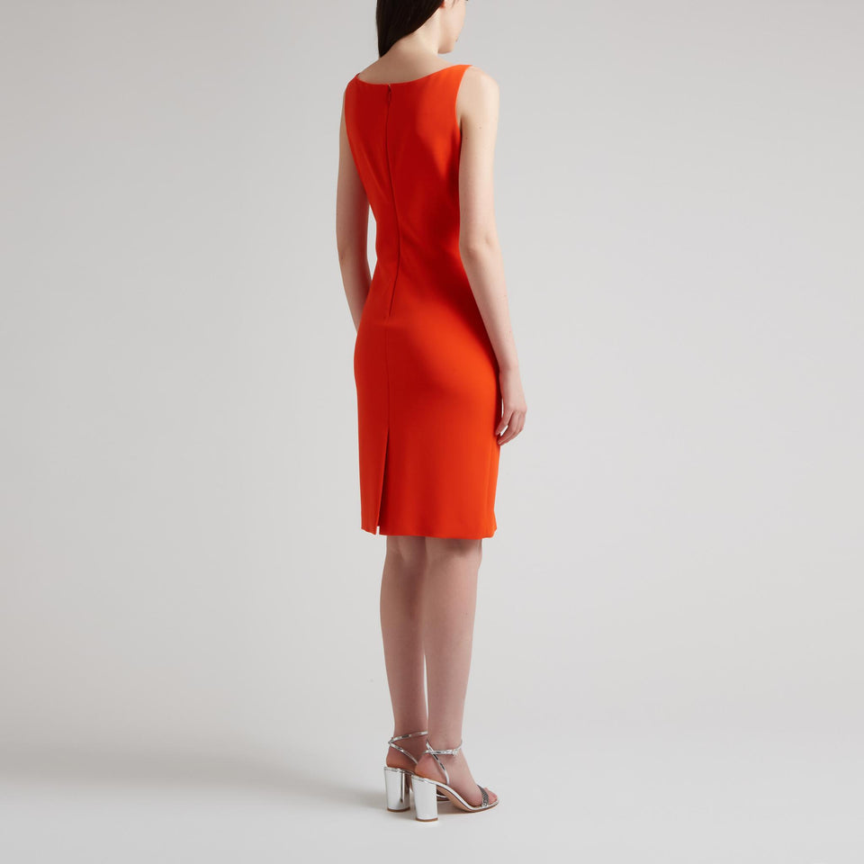 Orange fabric dress