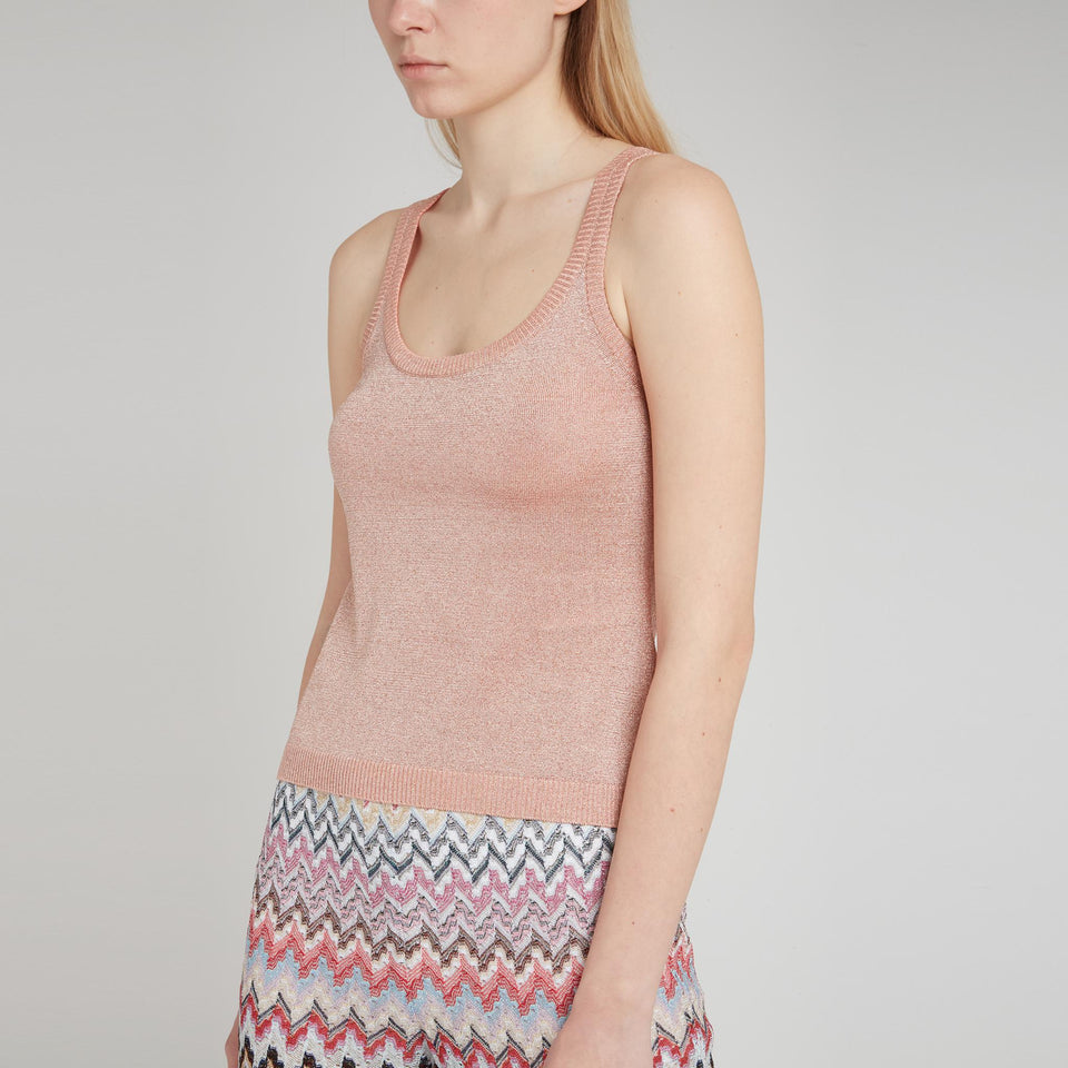 Canotta in tessuto rosa