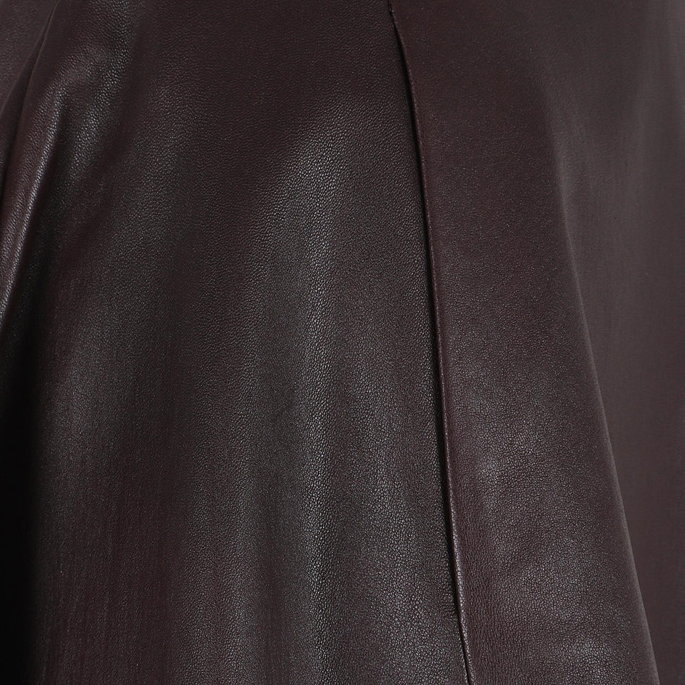 Gonna "Arielle" in pelle marrone ARIELLE PLONGEDOGES STOULS 