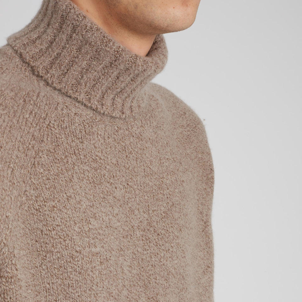 Maglione in cashmere beige