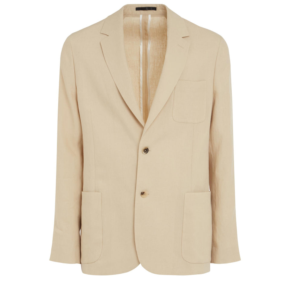 Giacca mono petto in lino beige M1R2321 P0142707 PAUL SMITH 