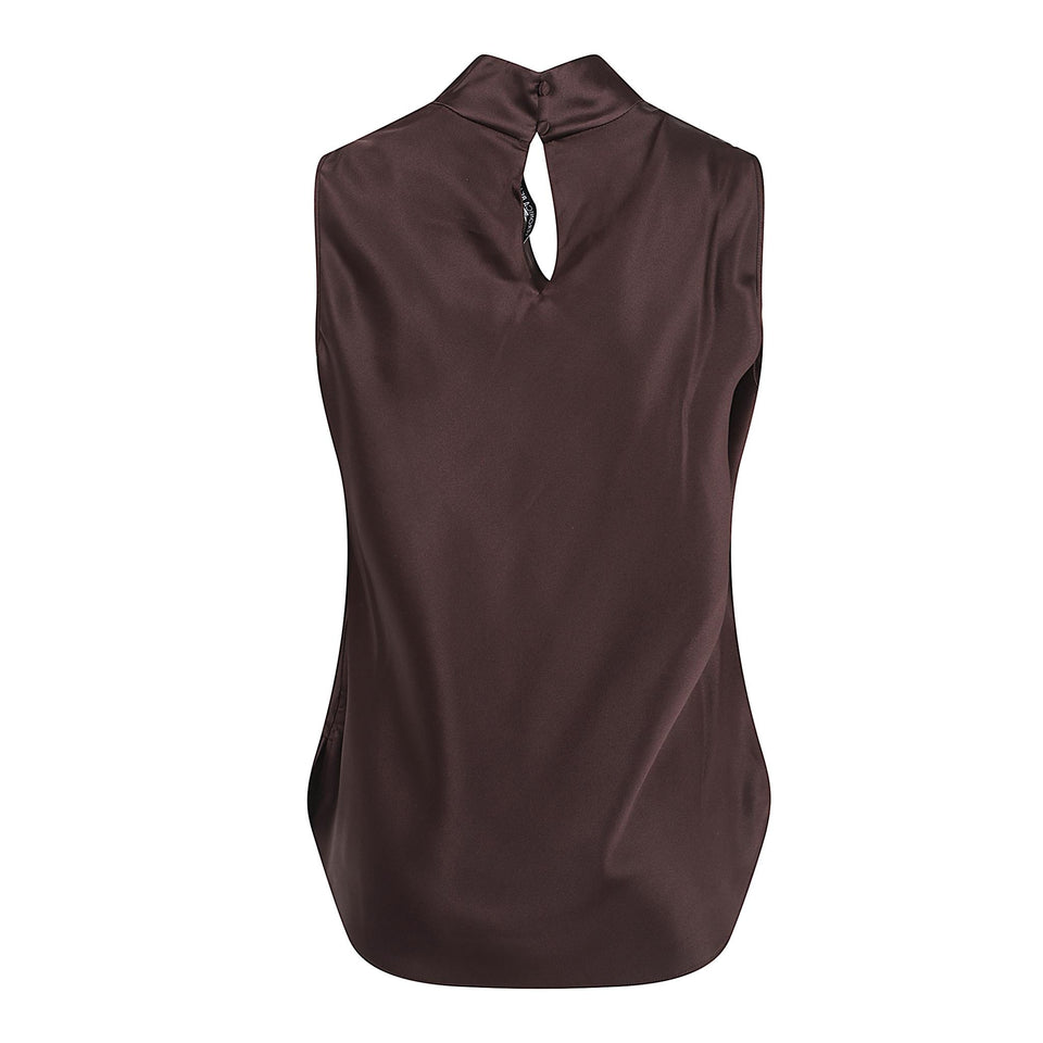 Top in tessuto marrone 2509FL5040278 L0189 VERONICA BEARD 
