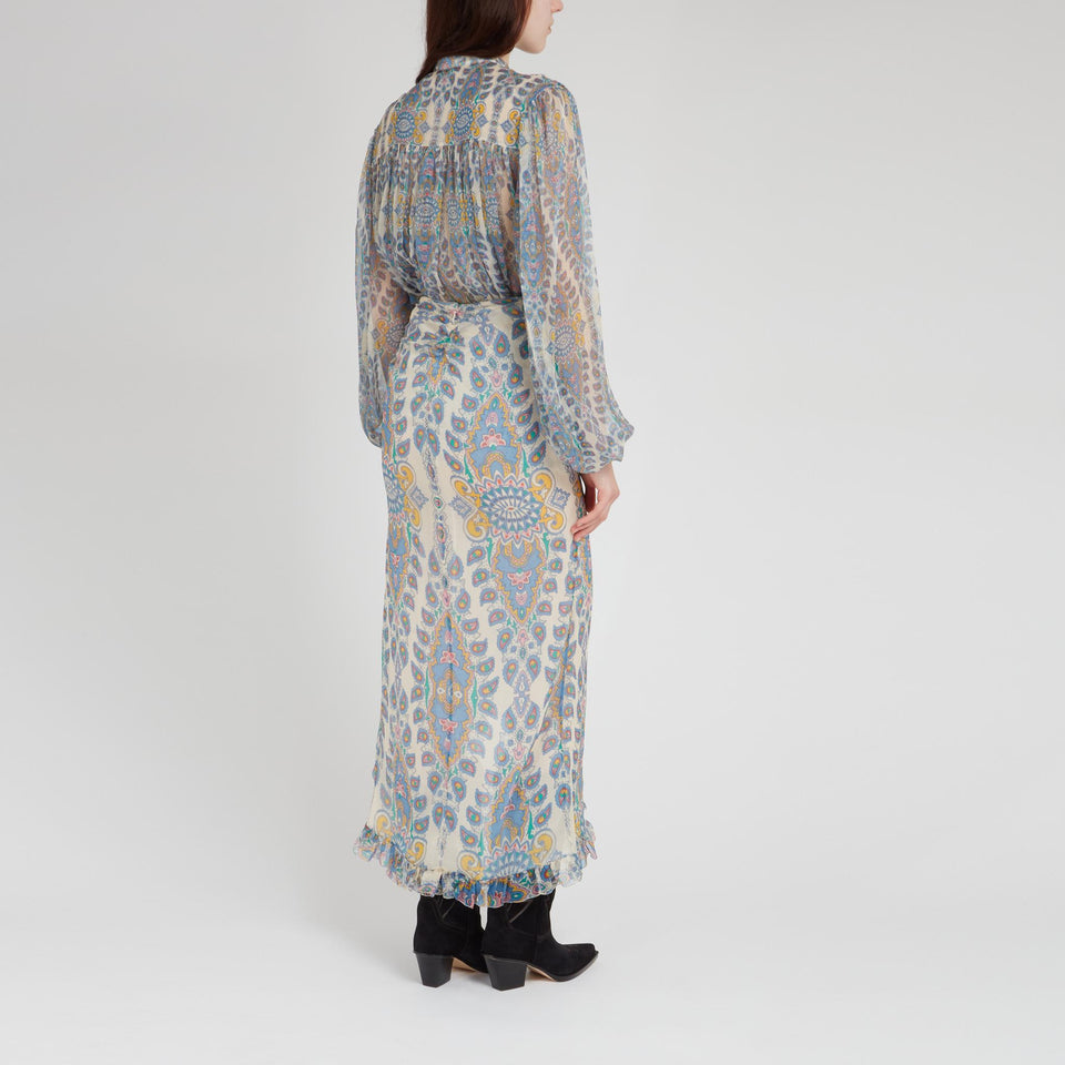 Camicia in seta multicolor