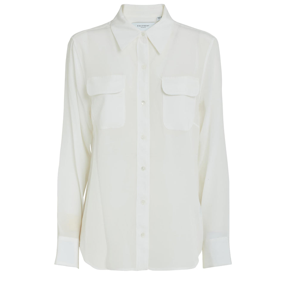 White silk shirt