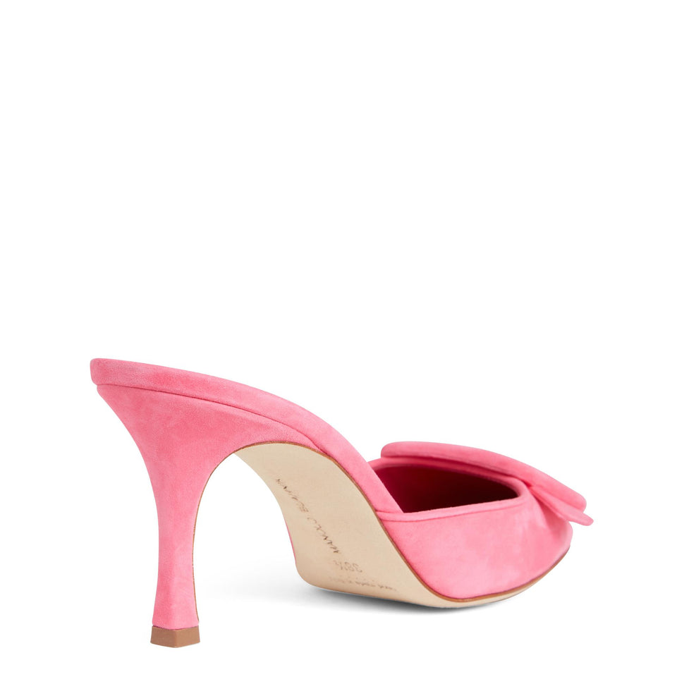 Sandali ''Maysale'' in suede fuxia 9XX-0247 0115 MANOLO BLAHNIK 