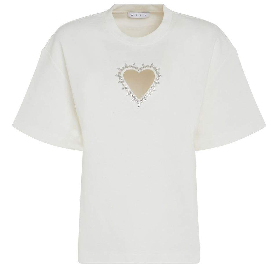 T-shirt in tessuto bianca