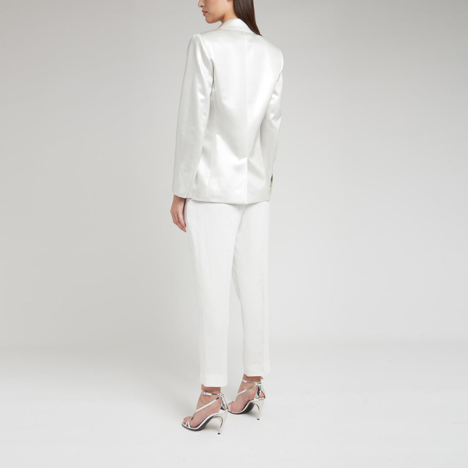 Blazer in seta bianco