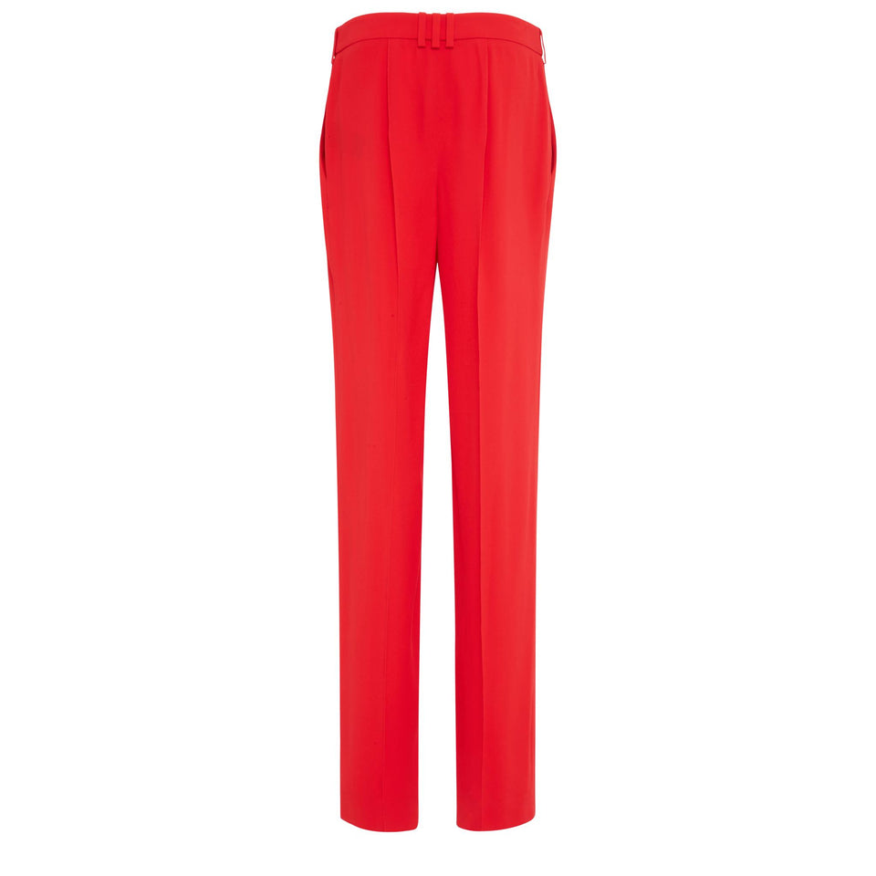 Pantaloni in crepe rossi