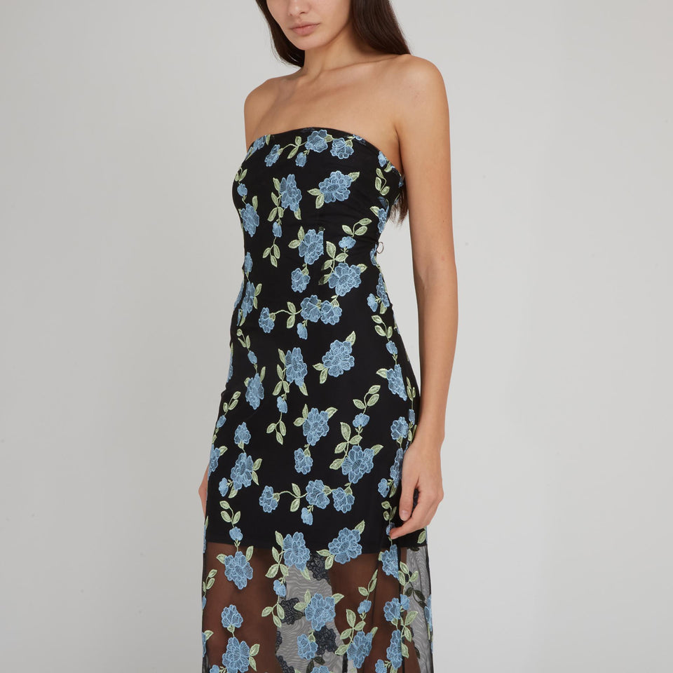 Abito lungo in tessuto multicolor