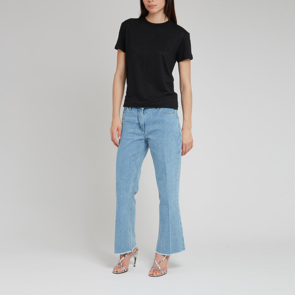 Black cotton T-shirt