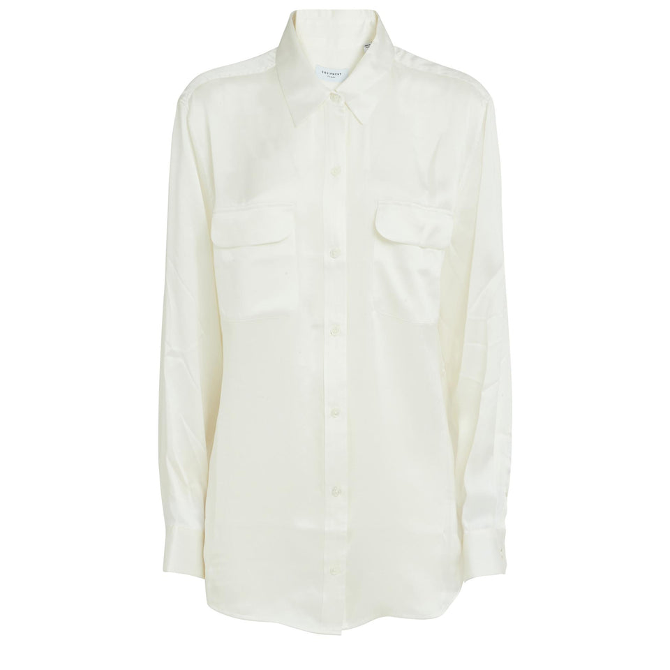 White silk shirt