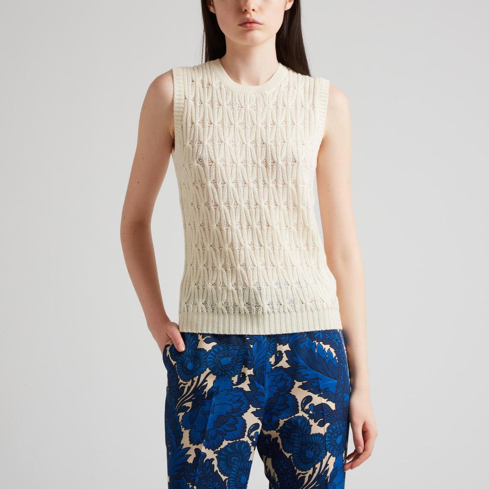 Maglia in lana bianca