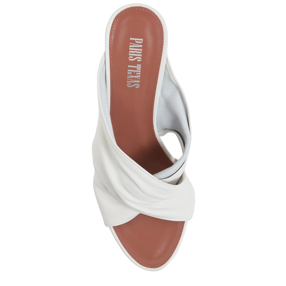 Sandalo "Maria" in pelle bianca PX1611 XNPPSWHITE PARIS TEXAS 