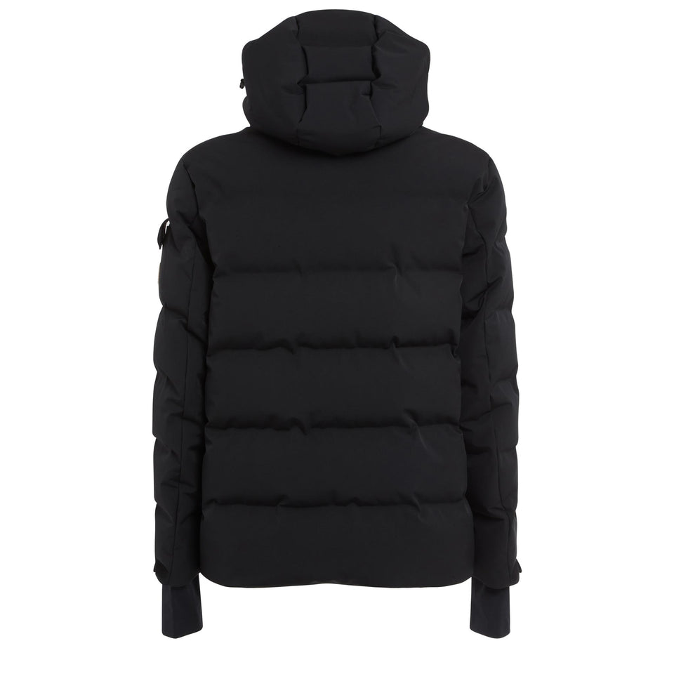 "Montgetech" down jacket in black fabric