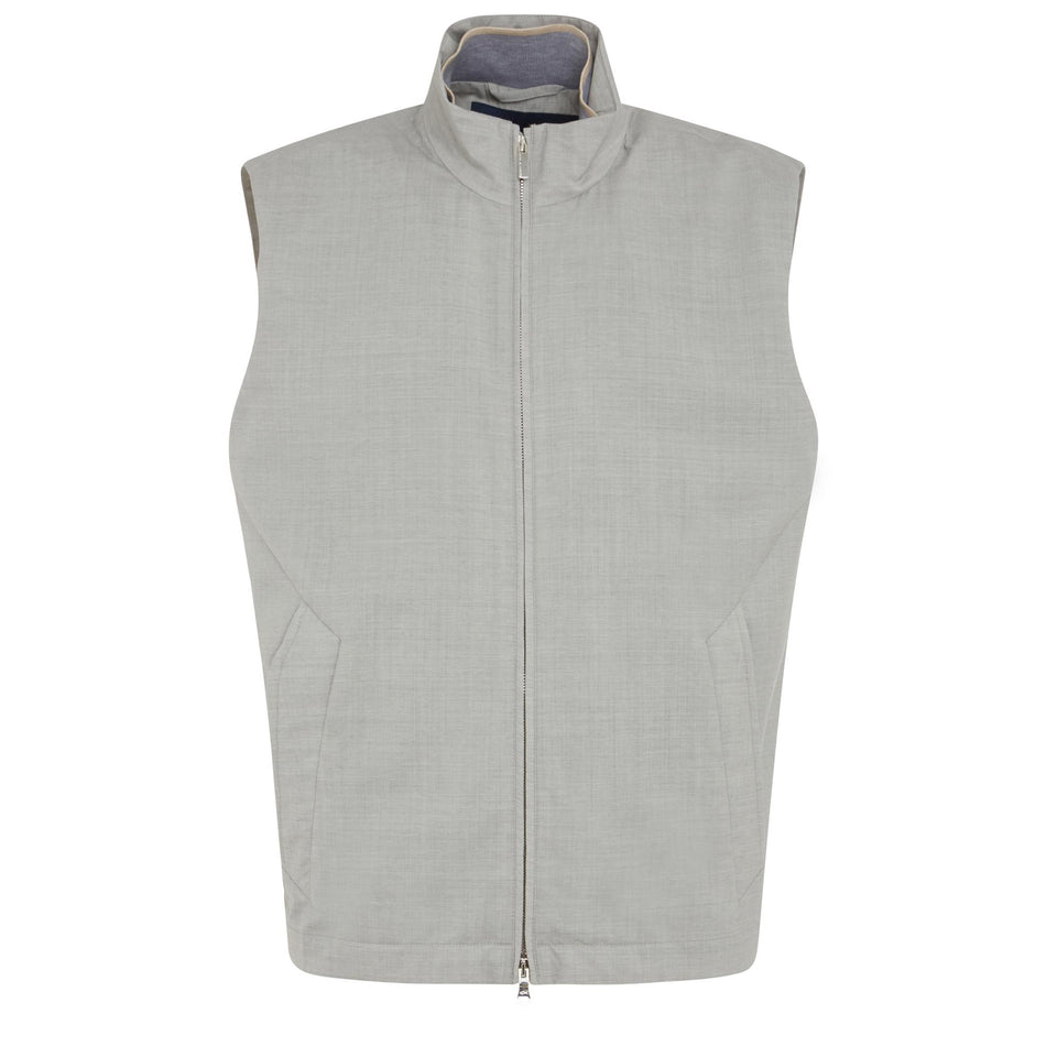 Gilet in tessuto grigio