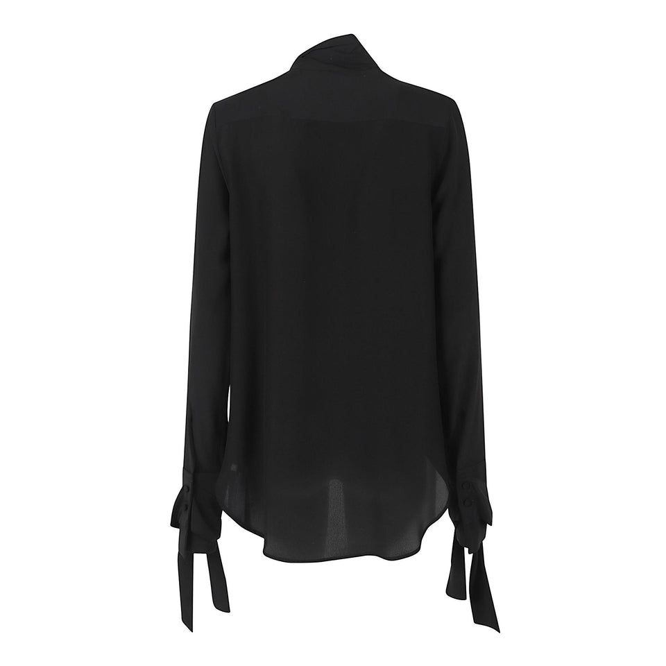 Camicia in seta nera D472K311 VKX95708 ERMANNO SCERVINO 