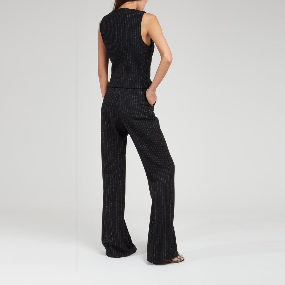 Vest in black fabric