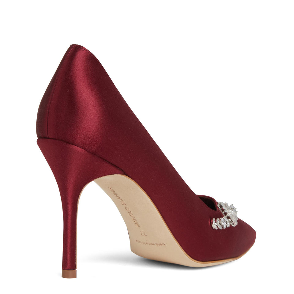 Décolleté "Lamikpump 90" in raso rossa 324-2852 DRED MANOLO BLAHNIK 