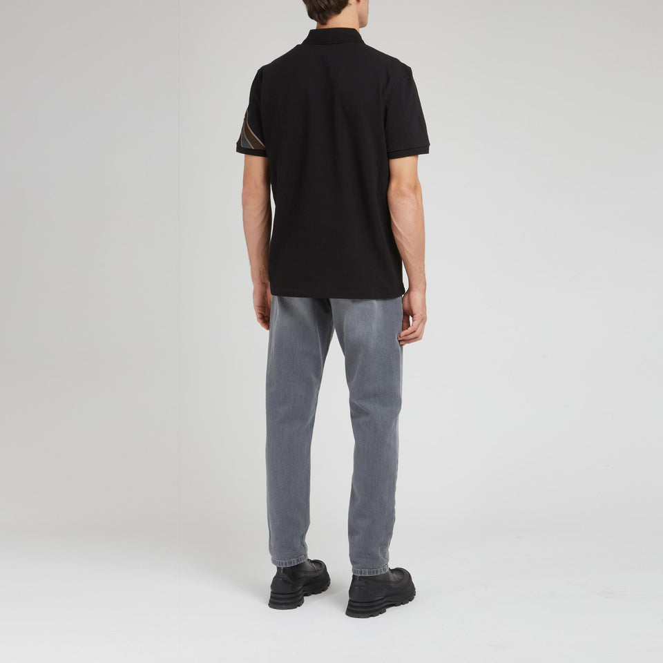 Polo in cotone nera