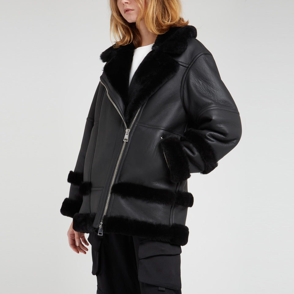 Black leather jacket