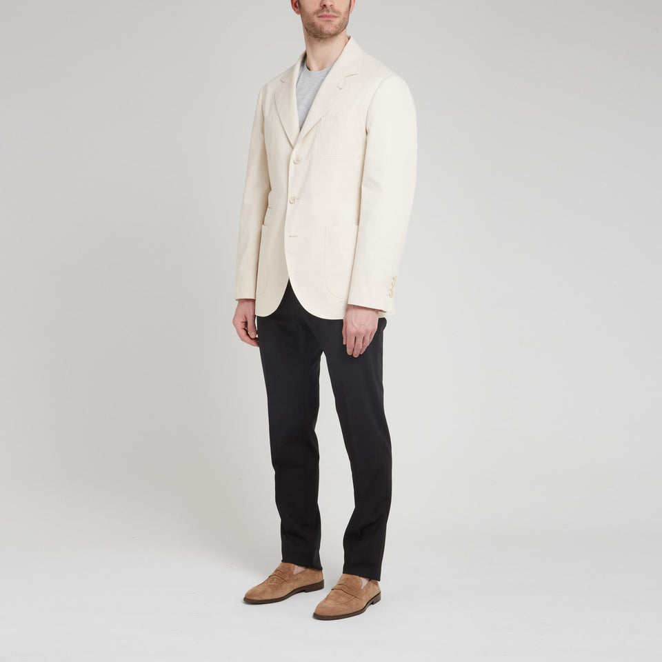 Giacca in cotone beige