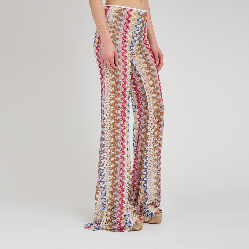 Multicolor fabric leggings