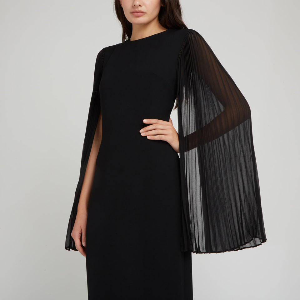 Maxi dress in black fabric