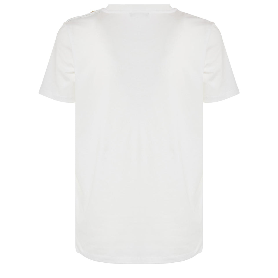 T-shirt in cotone bianca - GIO MORETTI