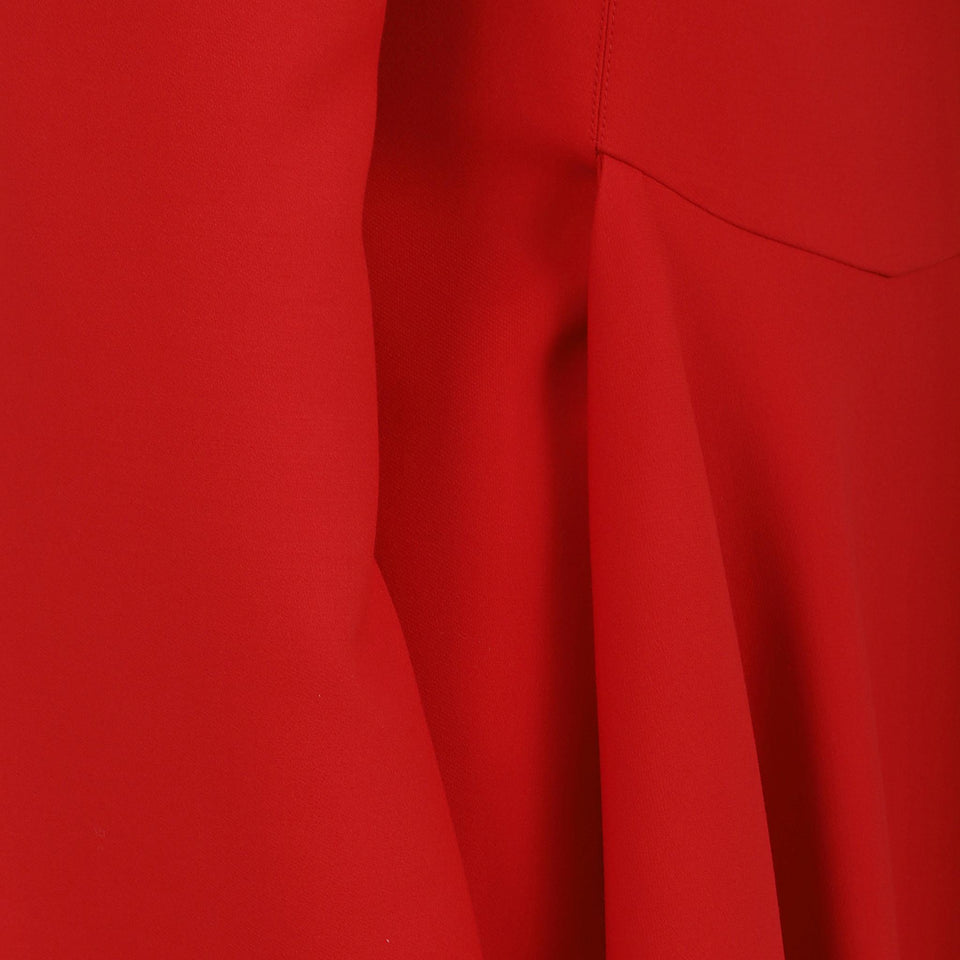 Abito in tessuto rosso 848900 QJAAA6610 ALEXANDER MCQUEEN 