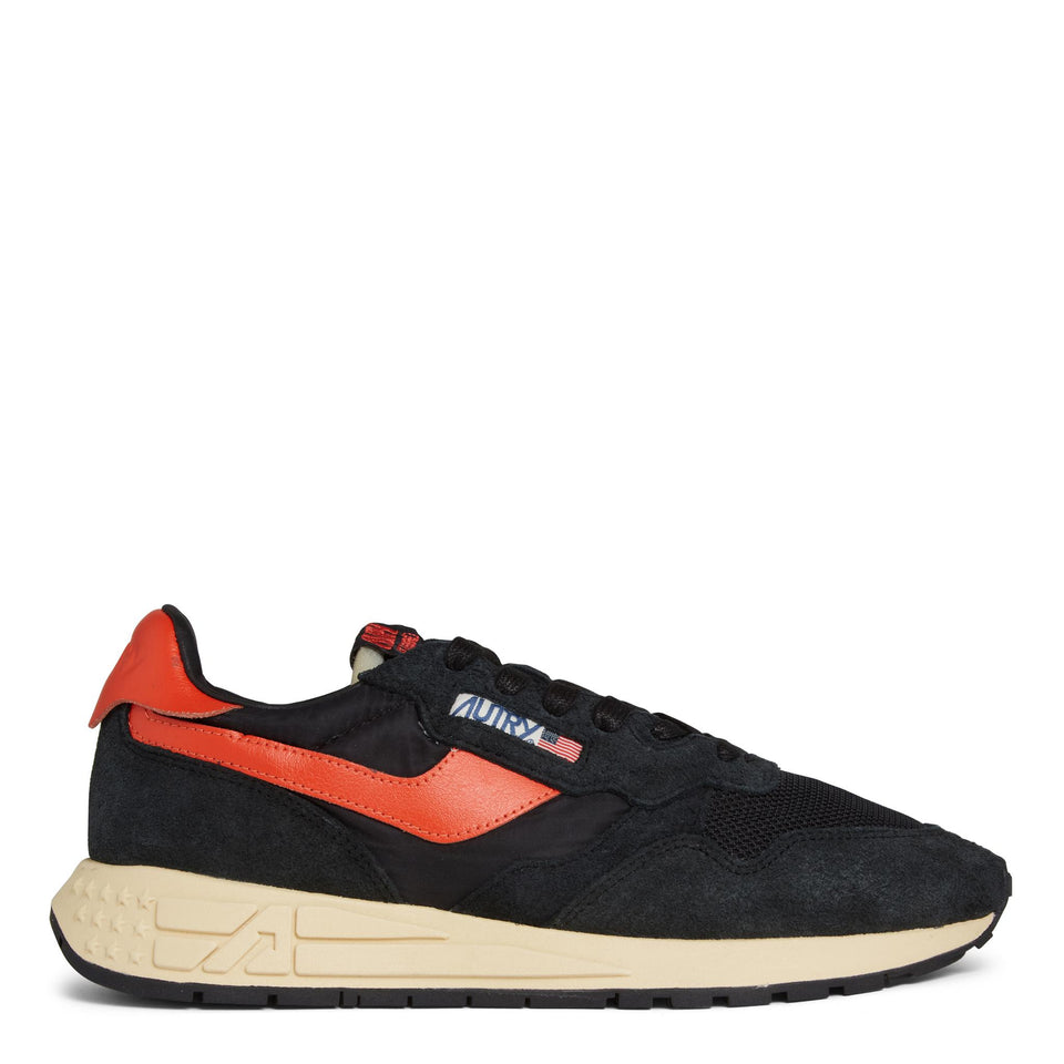Sneakers "Reelwind" in pelle nere WWLM-UT08 BLK/ORANGE AUTRY 
