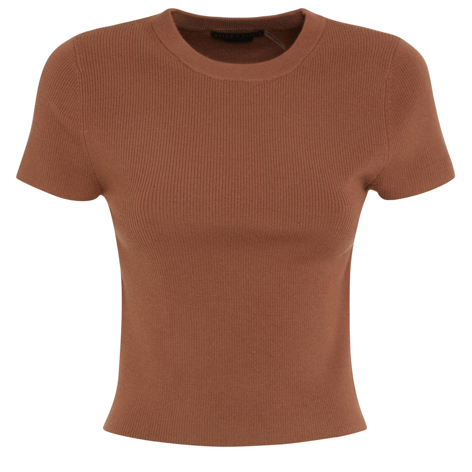 Maglia in tessuto marrone