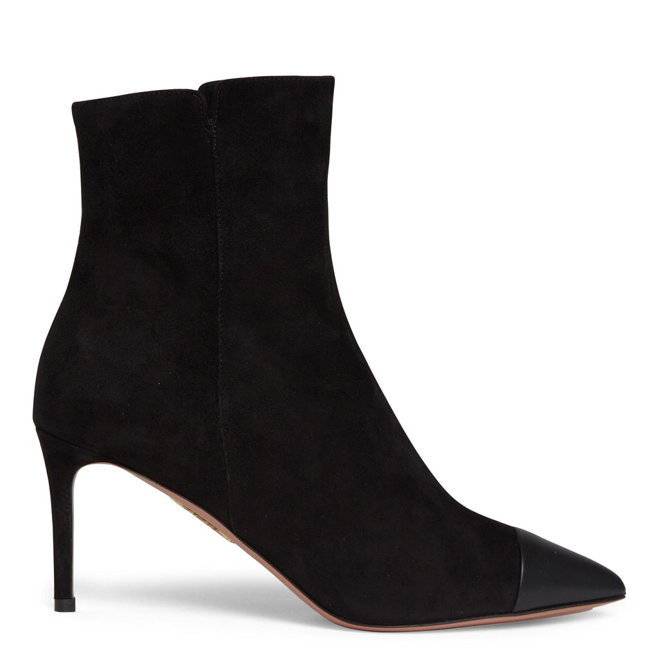 Stivaletto ''Milanese'' in suede nero MLNMIDB0 SCHBLACK AQUAZZURA 