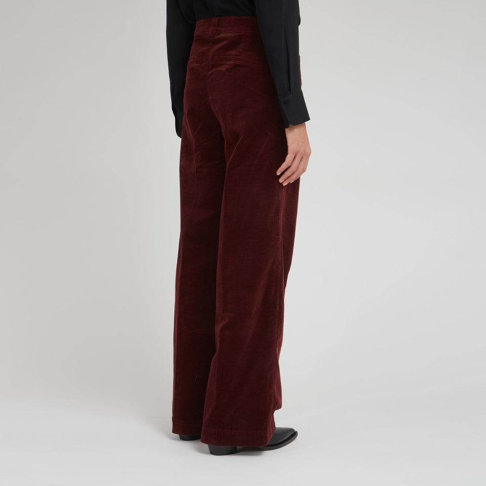 Pantalone "Sasha" in tessuto rosso
