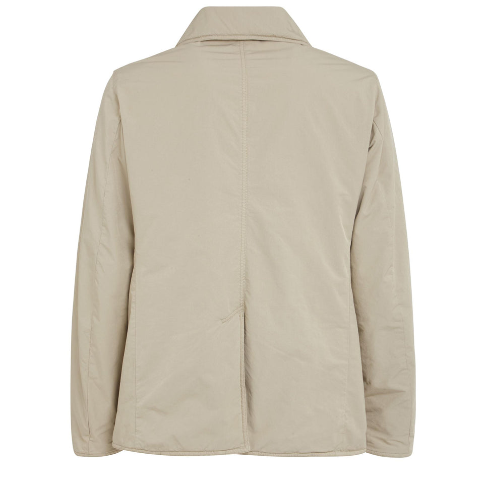Giubbino doppio petto in tessuto beige