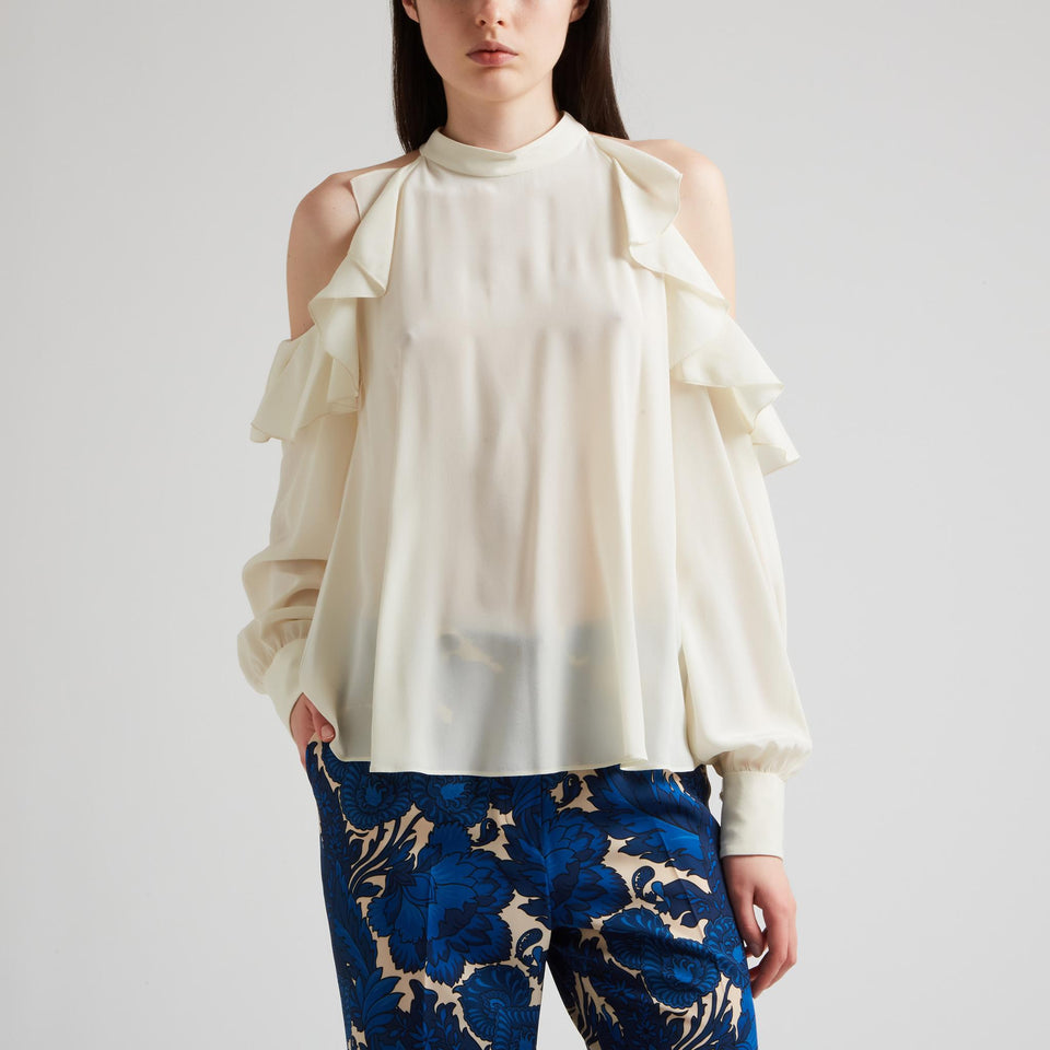 Maglia in tessuto bianca