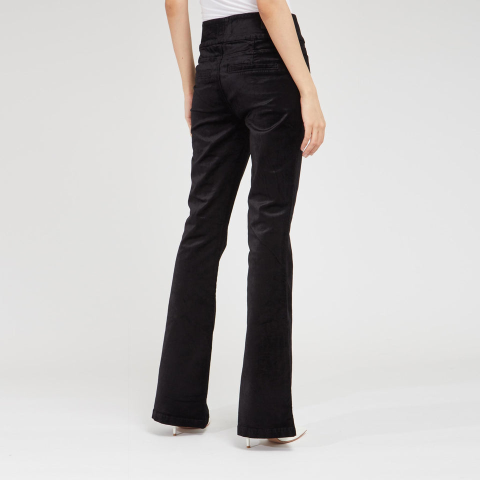 Pantalone "HR Lou Lou" in tessuto nero - GIO MORETTI