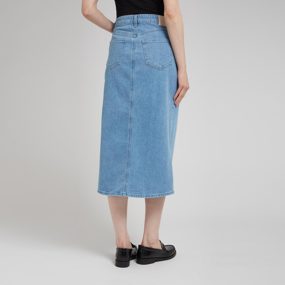 Gonna "Angela" in denim blu