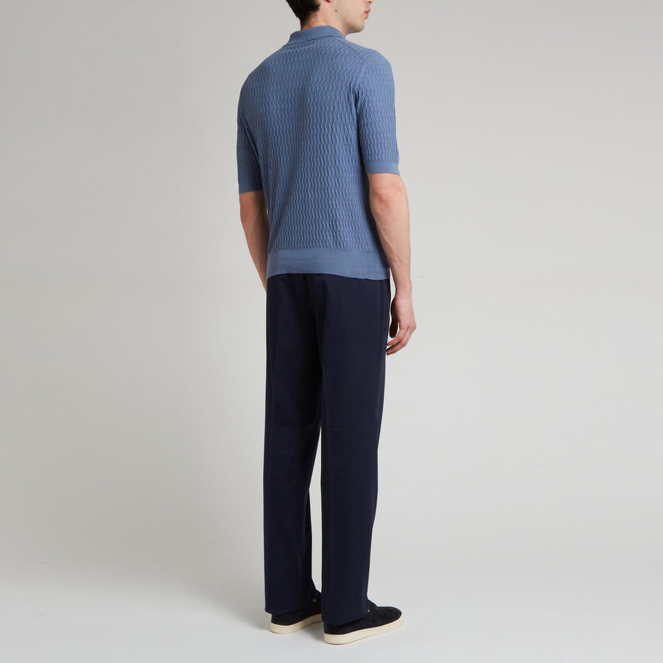 Light blue cotton polo