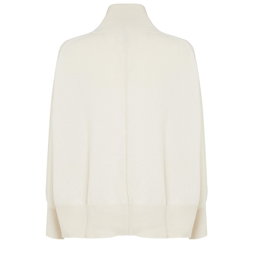 White cashmere sweater