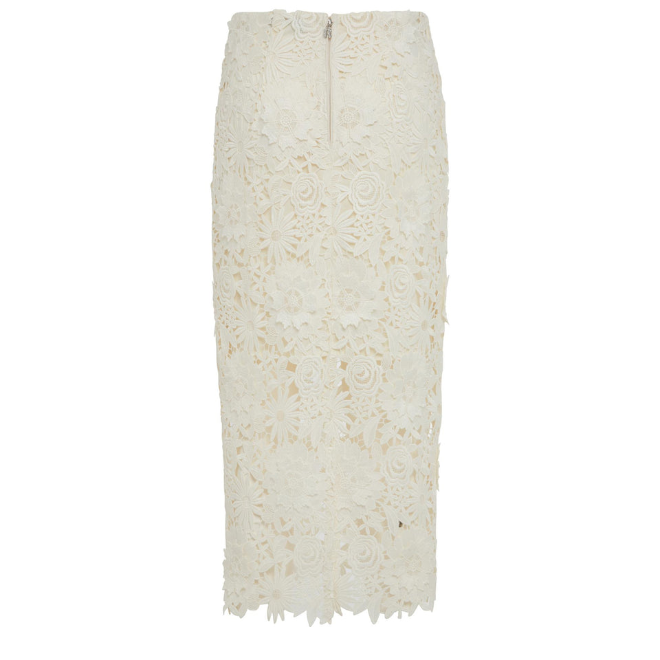 Gonna in pizzo bianca