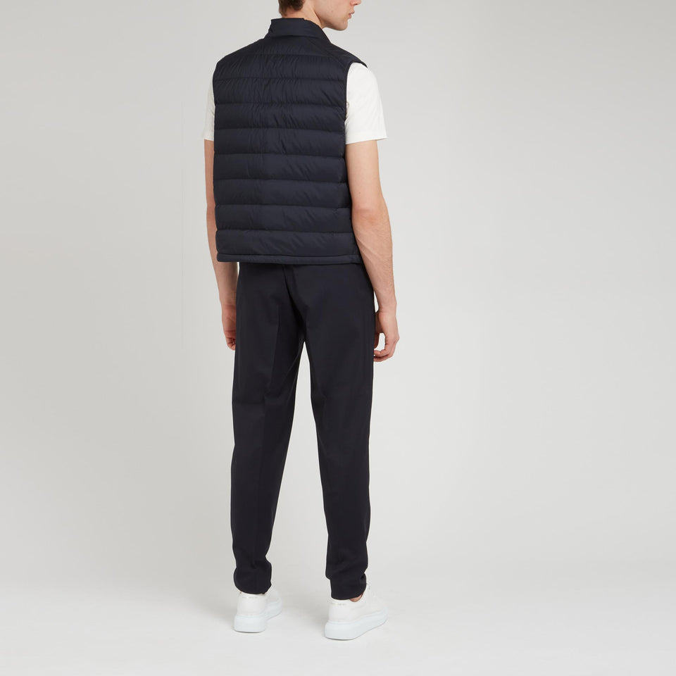 Gilet in tessuto blu